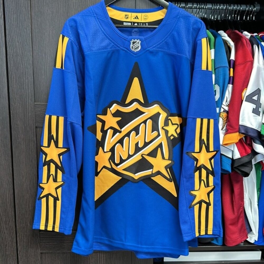 2024 NHL All-Star Game adidas x drew house Blue Primegreen Authentic Jersey